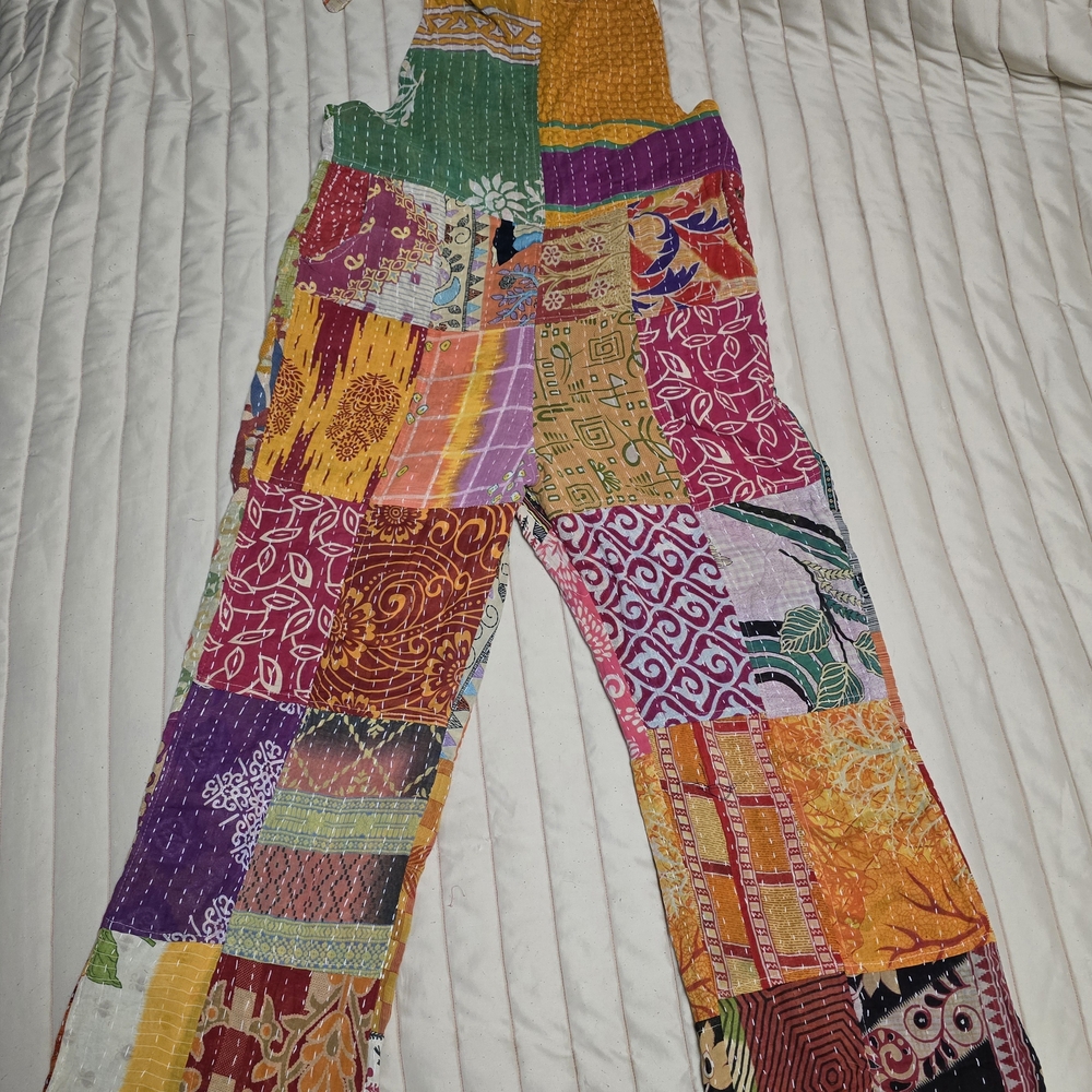 Kantha Patchwork Overalls